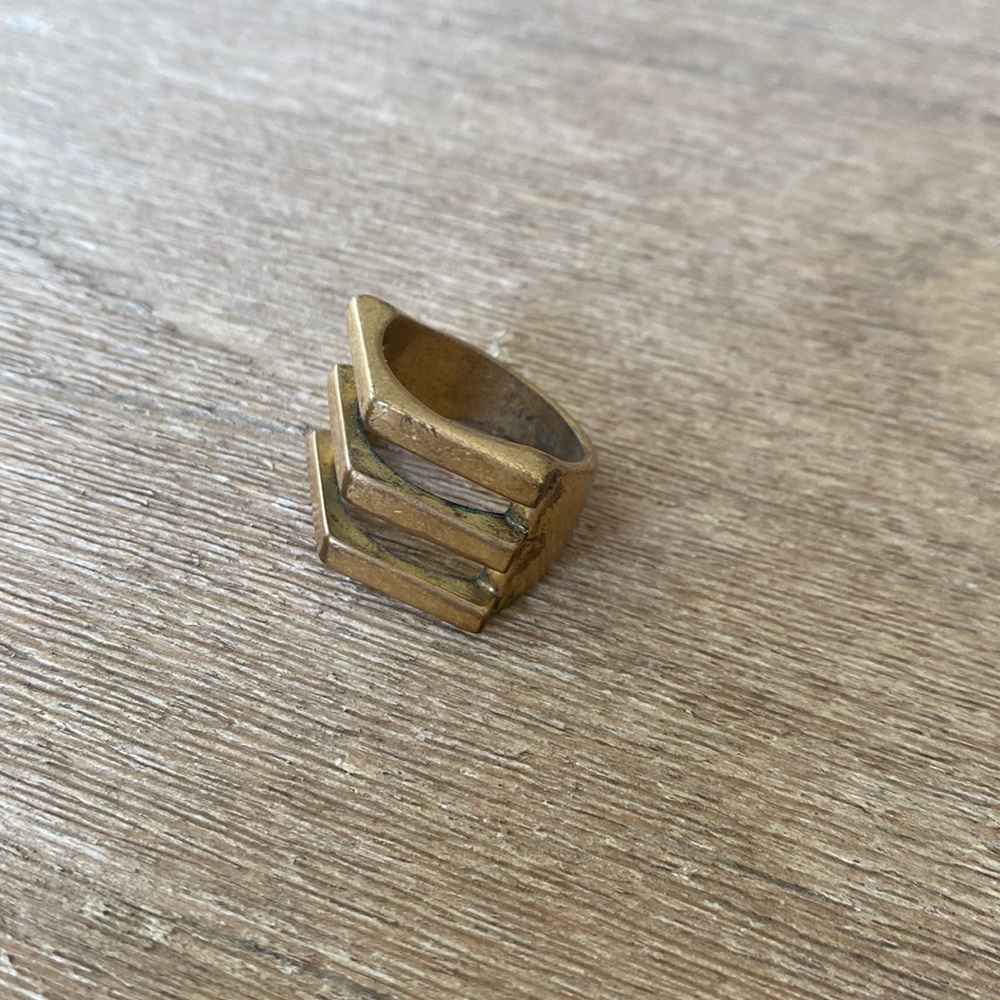 JCrew Gold Statement ring size 6